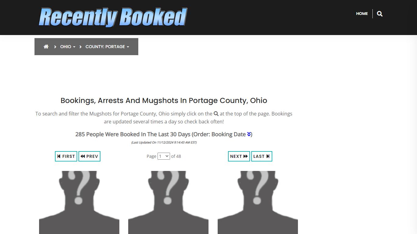 Bookings, Arrests and Mugshots in Portage County, Ohio - Recently Booked