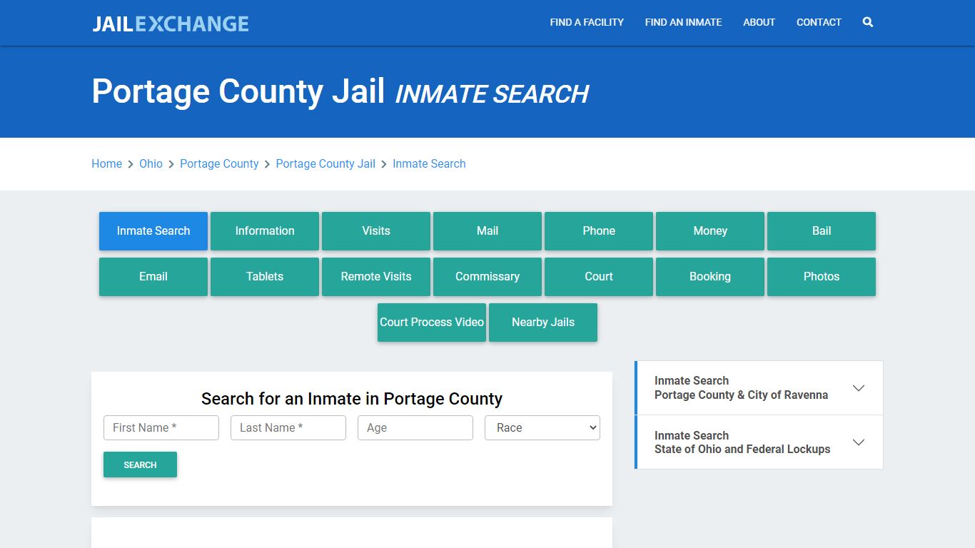 Portage County Jail, OH Inmate Search: Roster & Mugshots