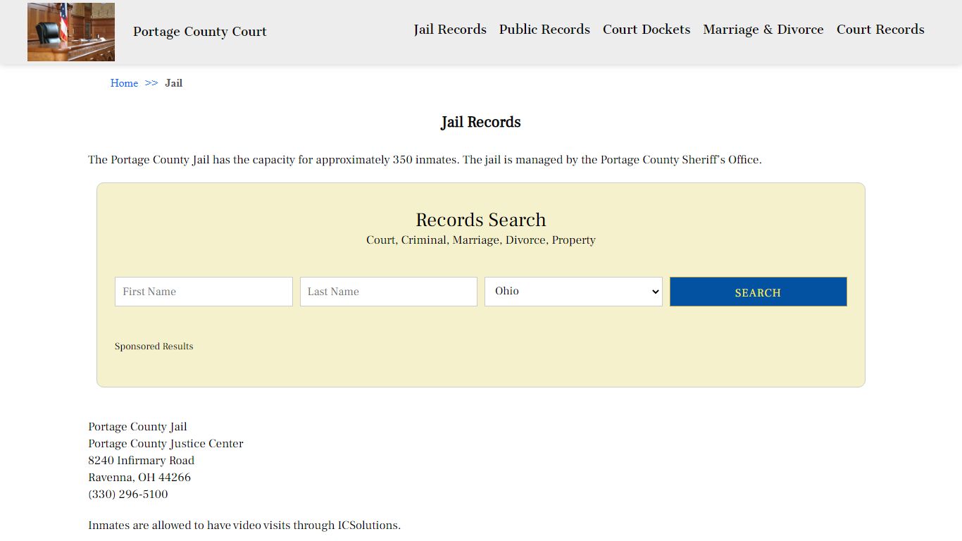 Jail Records - Portage County Court