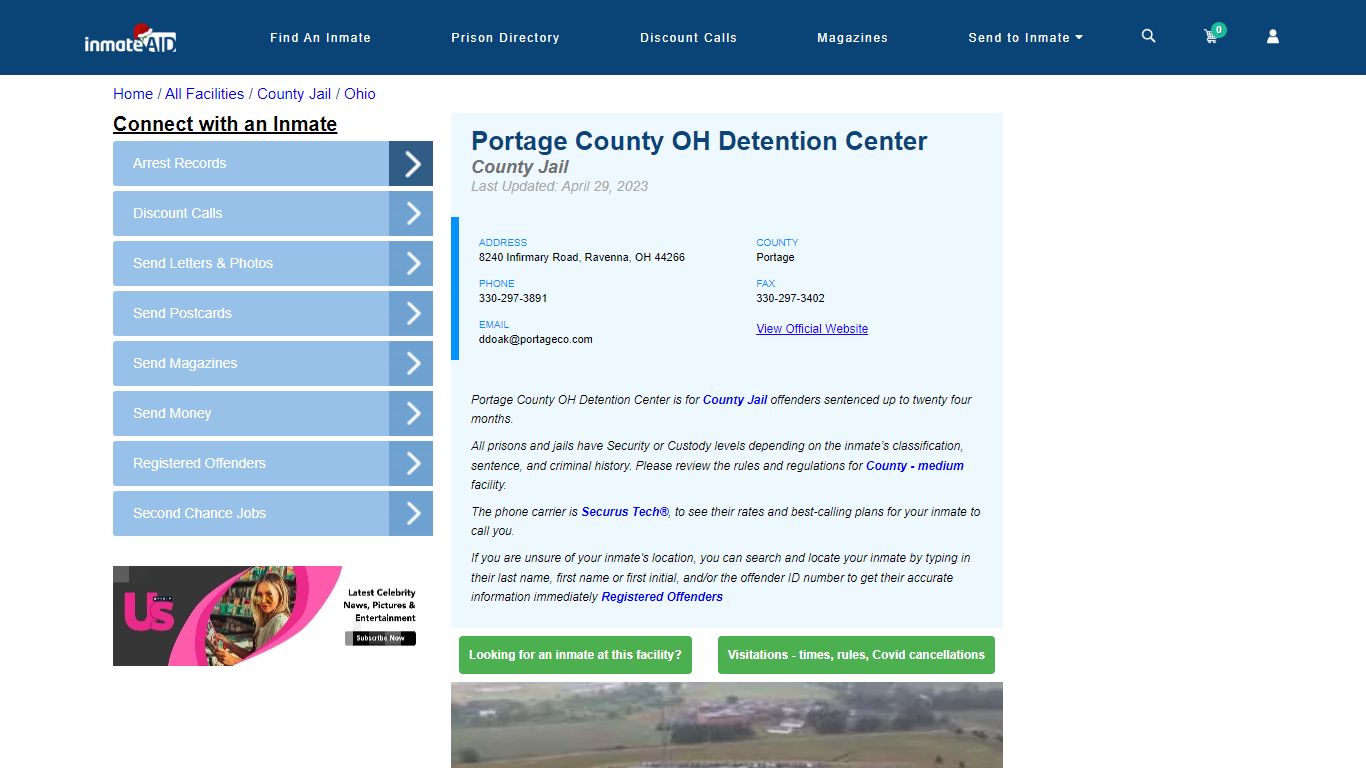 Portage County OH Detention Center - Inmate Locator - Ravenna, OH